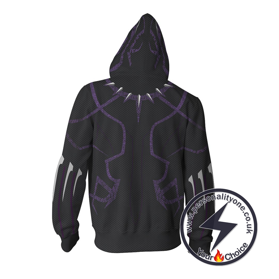 Black Panther Hoodie - Purple Jacket